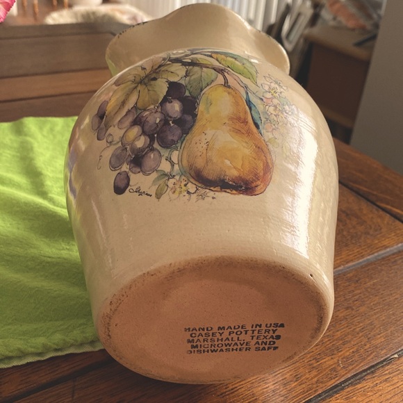 Hand made Large Fruit and Floral vase by Graziano from Casey Pottery TX. EUC - Picture 3 of 11